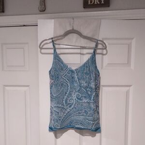 Fully Reversible Turquoise Blue Paisley Cami No Brand No Size (Small)